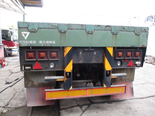 予備検切れシングル引き3軸セミトレーラ