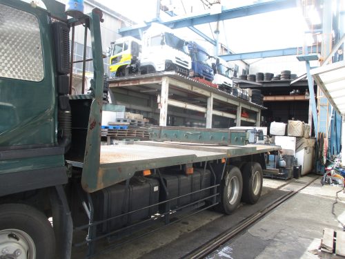 ポールトラクタ用ターンテーブル上枕木