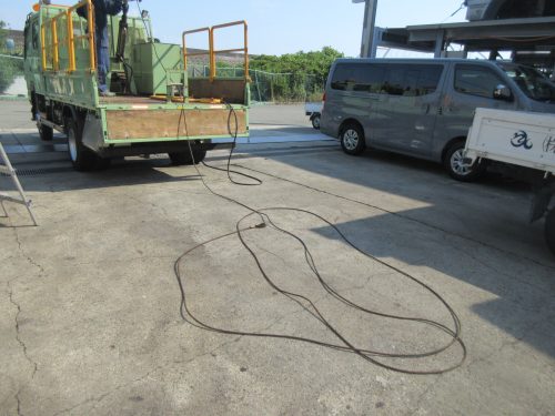 キャンターWキャブ4WD ウインチ付き構内車