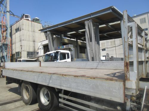 高床3軸 クレーン外しアルミ平ボディ