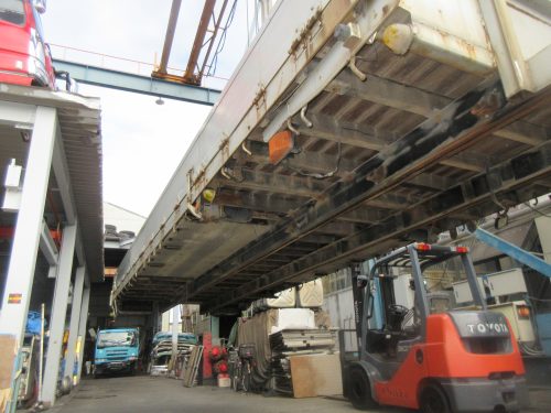 高床3軸 クレーン外しアルミ平ボディ