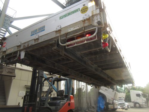 高床3軸 クレーン外しアルミ平ボディ