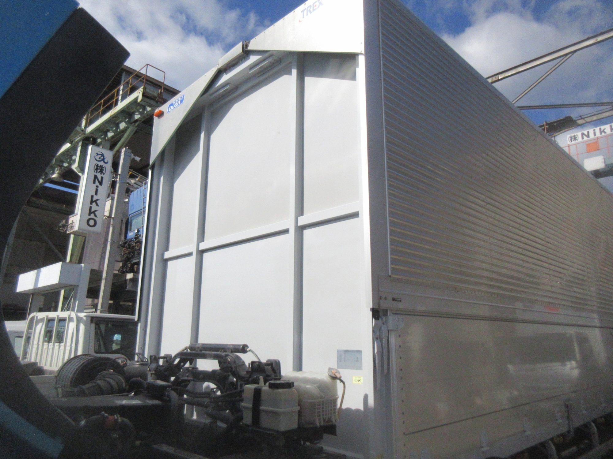 プレート付4軸低床アルミウイング格納パワーゲート